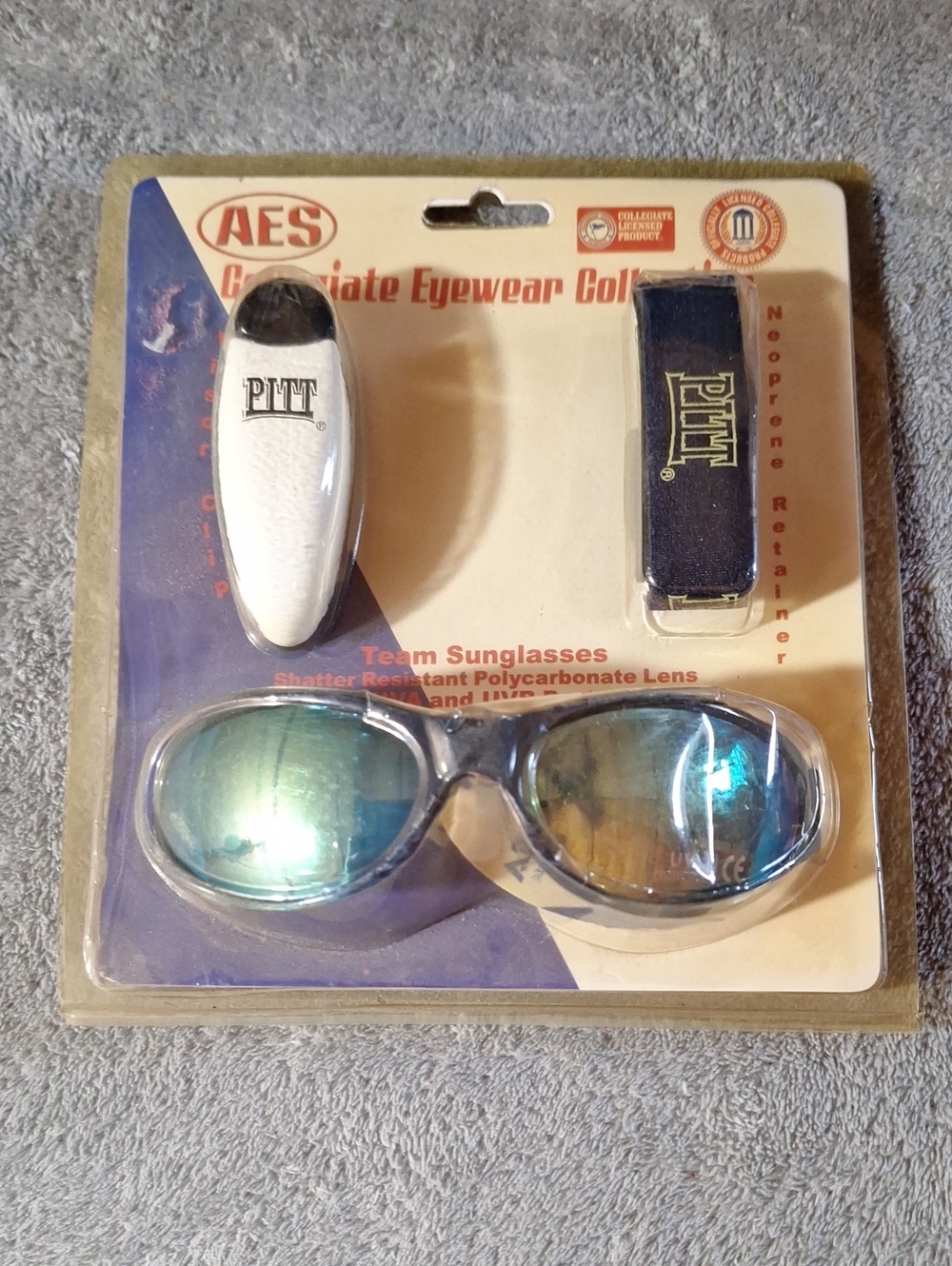New Old Stock Team PITT Sunglasses, visor clip, Neoprene Retainer